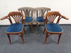 Five bentwood chairs comprising of three carvers and two singles