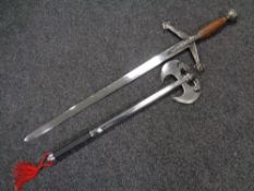 An ornamental sword and axe