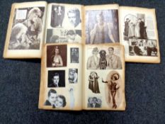 Three Hollywood scrap books containing 1930s film star cuttings.