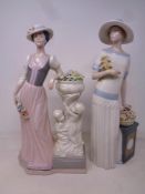 Two Spanish Nadal figures : Ladies with flowers