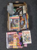 A box containing comics to include Classic X-Men 25th anniversary number 1,