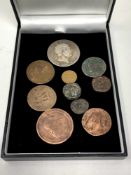 A small quantity of ancient and later coins,