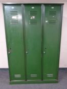 A 20th century metal pull door industrial style locker (green)