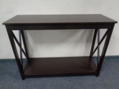 A contemporary two-tier hall table