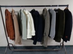 Nine assorted 20th century lady's and gents coats to include duffel coats,