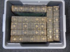 A crate of seven leather bound volumes : Pictorial Knowledge