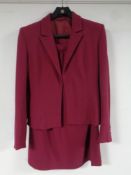 A lady's Umberto Ginocchietti suit jacket and matching skirt (Burgundy)