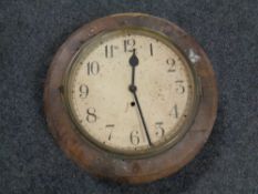 A 20th century Enfield circular wall clock (a/f)