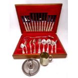 A canteen of New Ridge Kings Pattern stainless steel cutlery,