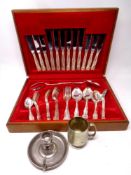 A canteen of New Ridge Kings Pattern stainless steel cutlery,