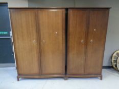 Two Stag Minstrel double door wardrobes