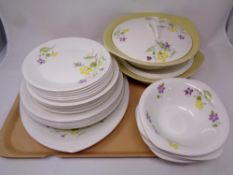 Twenty eight pieces of Norwegian Figgjo Flint floral patterned dinner ware