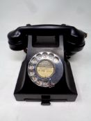 A vintage Bakelite cased GPO telephone