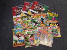 Vintage The Mighty World of Marvel starring The Incredible Hulk oversized comics and Harry Potter