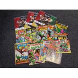 Vintage The Mighty World of Marvel starring The Incredible Hulk oversized comics and Harry Potter