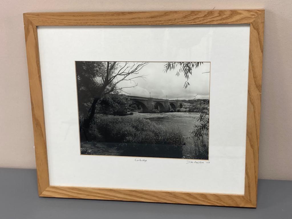 David Belilios : Corbridge, mono print, signed, 24 cm x 18 cm.