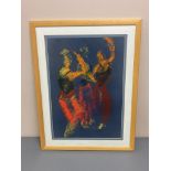 David Belilios : Dancers, pastel, signed, 49 cm x 34 cm.