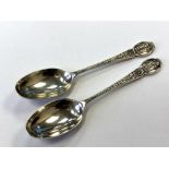 Two silver shooting spoons,