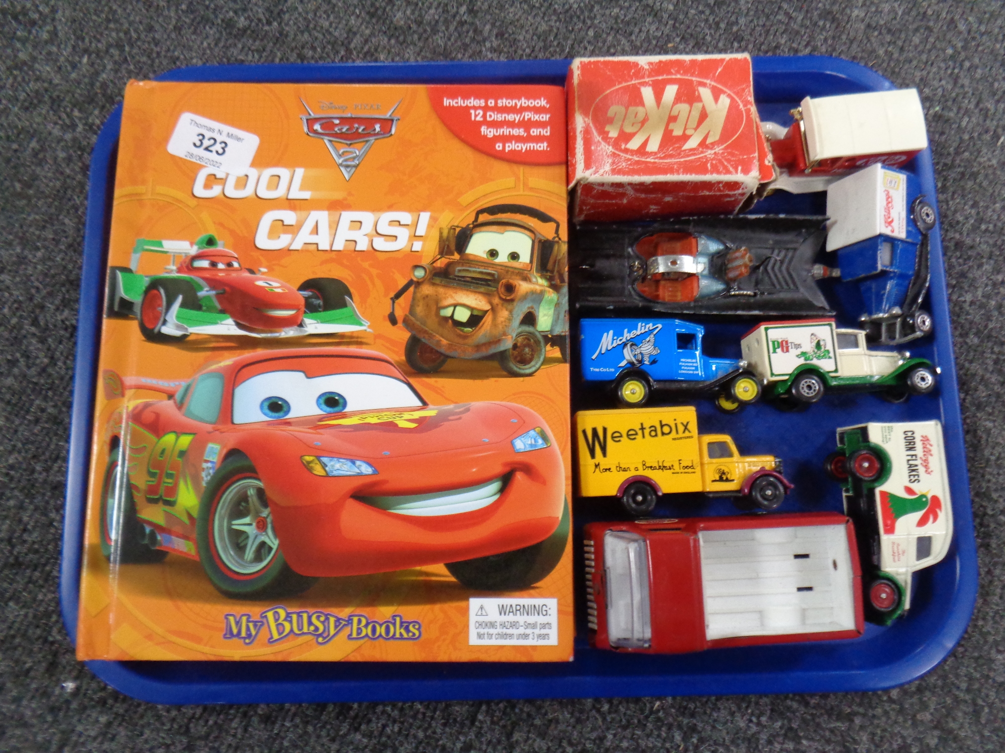 Model toy cars - Corgi Batmobile 267, Tonka, Kelloggs, Weetabix, Kitkat, PG tips,