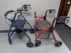 Two mobility walking aids