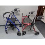 Two mobility walking aids
