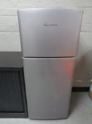A Fridgemaster upright fridge freezer (silver)