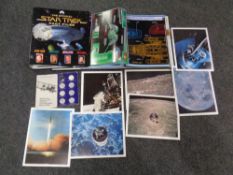 NASA lithographs of Man on the moon and in space,