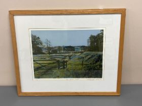 David Belilios : The Station House, limited edition print, 12/15, signed, 39 cm x 28 cm.