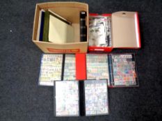 A box containing thousands of 20th century world stamps,