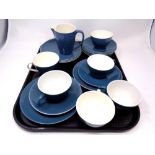 A tray of a quantity of Poole tea china