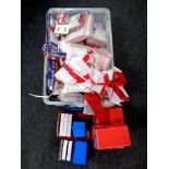 A box containing jumbo England flags,