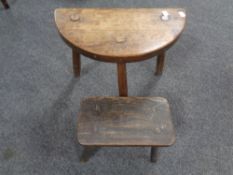 Two 19th century milking stools
