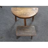 Two 19th century milking stools