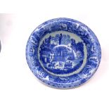 A Victoria ware ironstone blue and white bowl