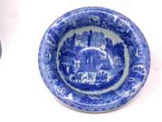 A Victoria ware ironstone blue and white bowl