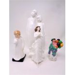 A Royal Doulton Images figure entitled Sisters together with three further Royal Doulton figures