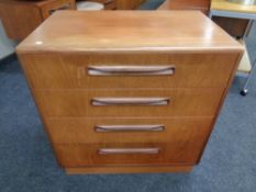 A 20th century teak G plan four drawer chest