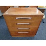 A 20th century teak G plan four drawer chest