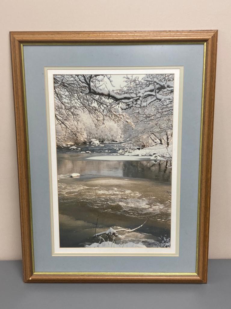 David Belilios : River, coloured photo, signed, 44 cm x 29 cm.