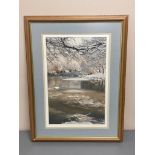 David Belilios : River, coloured photo, signed, 44 cm x 29 cm.