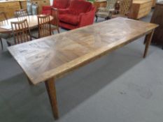 A French style 8' farmhouse kitchen table CONDITION REPORT: Of recent manufacture.