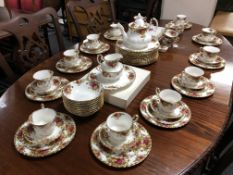 An extensive collection of Royal Albert "Old Country Roses" pattern china comprising a teapot,