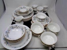 Forty-one pieces of Royal Albert Brigadoon tea and dinner china