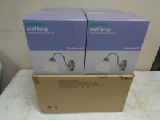 Eight Good Home Saucats wall lamps (boxed)