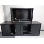 Three Bisley office stationary cabinets,