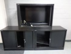 Three Bisley office stationary cabinets,