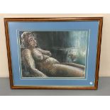 David Belilios : Nude, pastel, signed 34 cm x 25 cm.