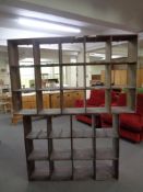 Two sets of 19th century pine cube shelves