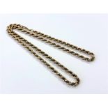 A 9ct gold rope twist necklace, length 41cm CONDITION REPORT: 4.