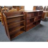 Three 20th century open bookcases